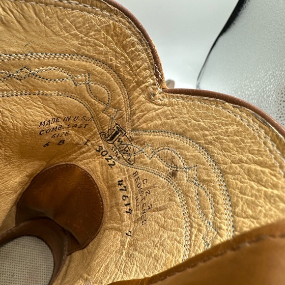 Justin Vintage Ostrich Leather Western Boots Women’s Size 6 B - Picture 2 of 10